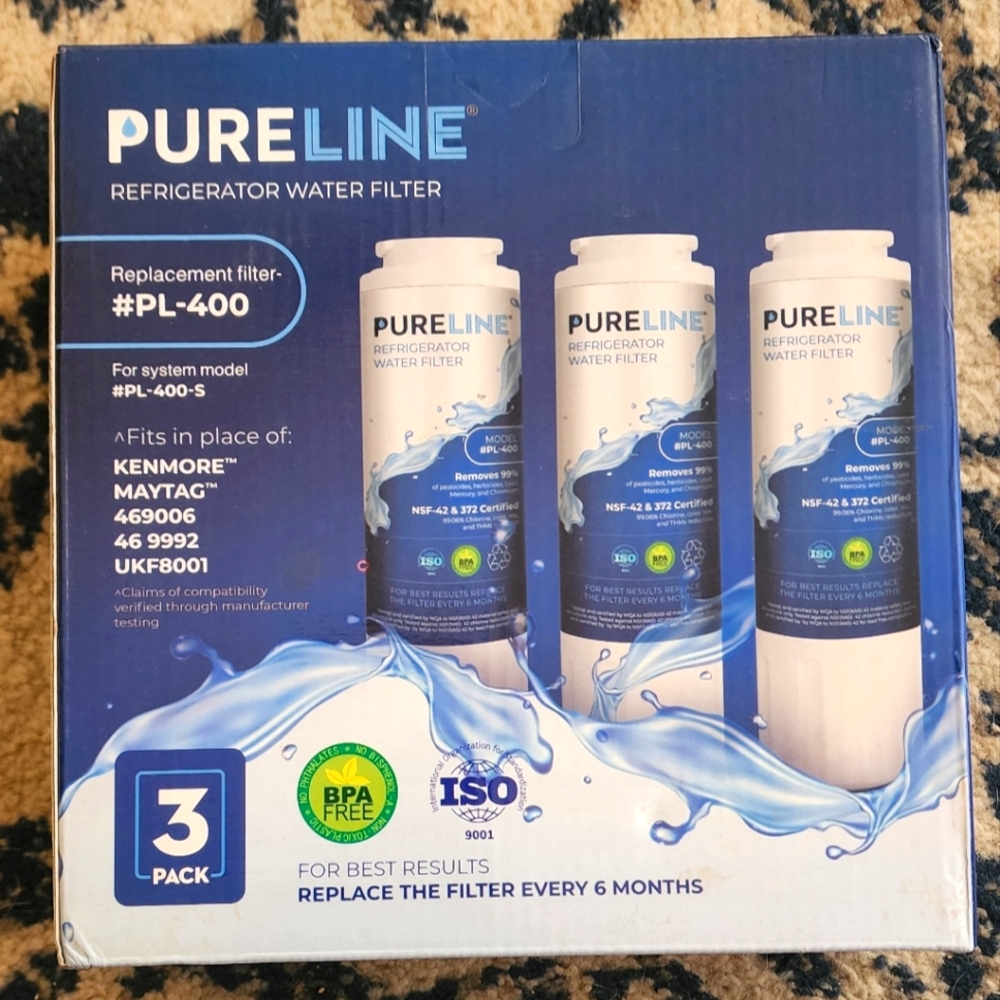 Pureline refrigerator water filter 3 pk